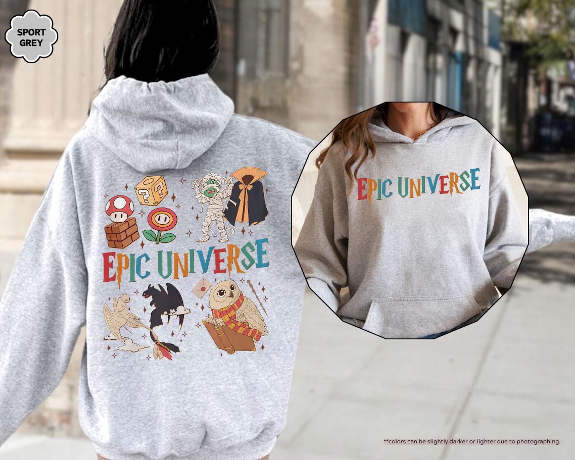 Epic Universe Hoodie, Universe Park Trip Sweatshirt, Epic Universe Matching Sweaters, Orlando Park Epic Universe Outfit, Epic Universe Trip