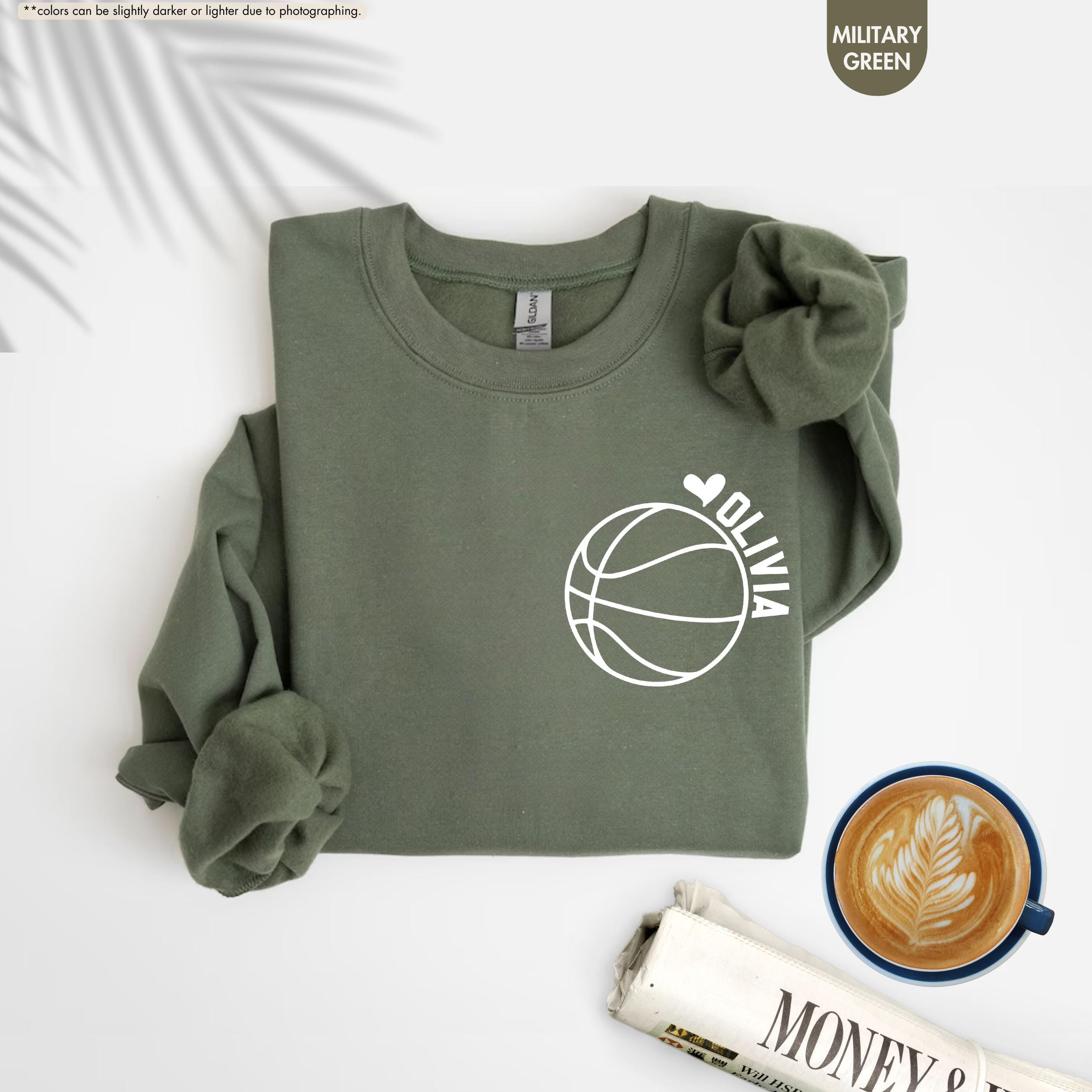 Custom Basketball Sweatshirt, Personalized Name Basketball Sweater, Team Basketball Gift, Women Basketball Hoodie, Basketball Mom Sweatshirt