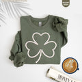 Pearl Shamrock Sweatshirt, Faux Pearl, St Patricks Day Sweatshirt, Lucky Clover Pearl Hoodie, Saint Patricks Sweatshirt, Lucky Irish Sweater