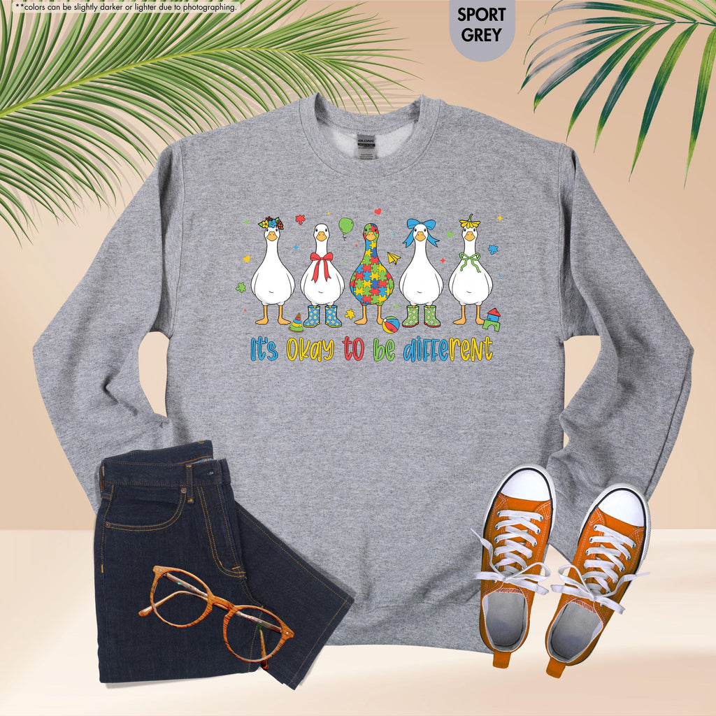 Autism Sweatshirt, It’s Ok To Be Different Sweater, Autism Mom Gift, Autism Teacher Gift, Neurodiversity Sweater, Special Education Teacher