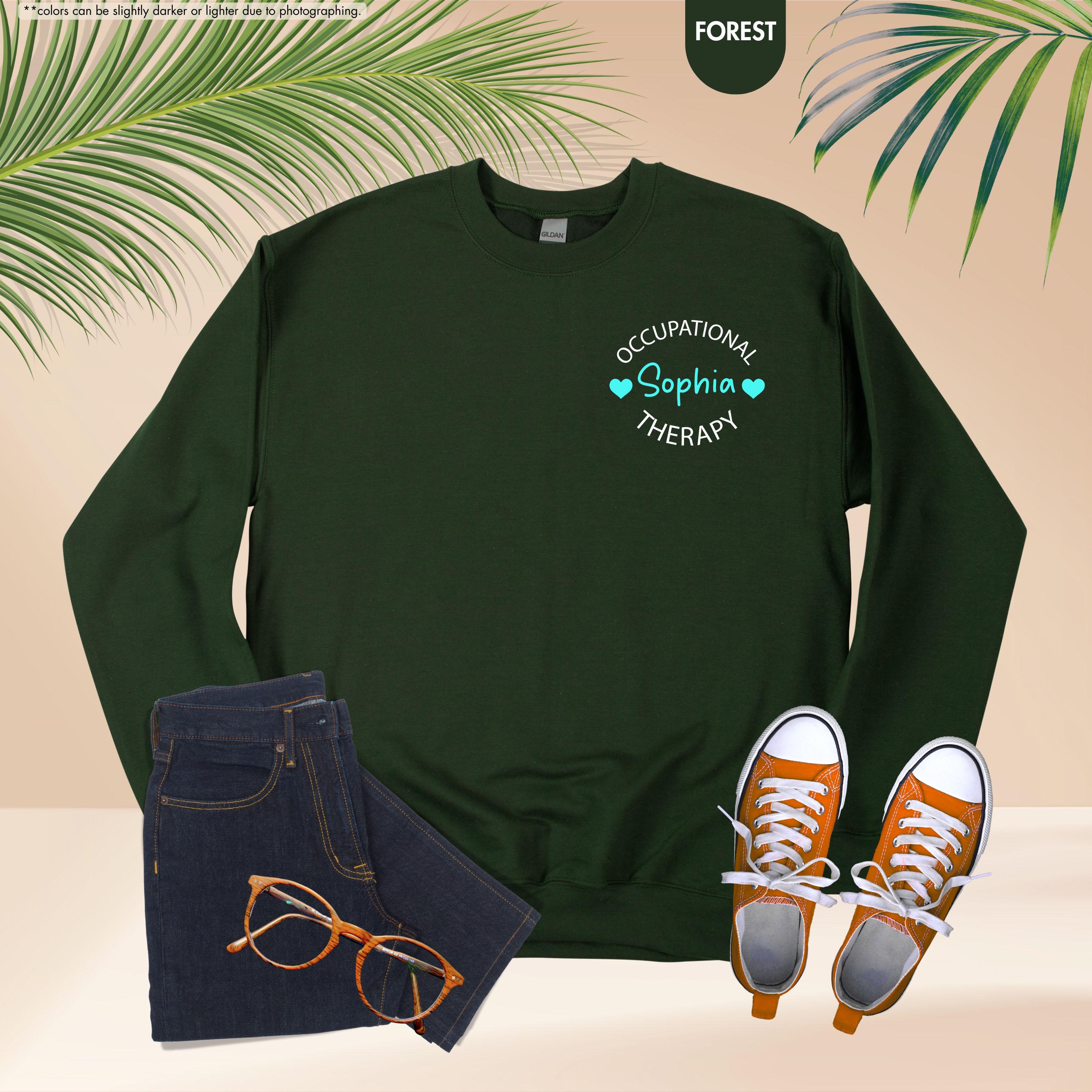 Custom Occupational Therapy Sweatshirt, Pediatric OT Hoodie with Name, Occupational Therapist Crewneck, Future OT Therapist Graduation Gift