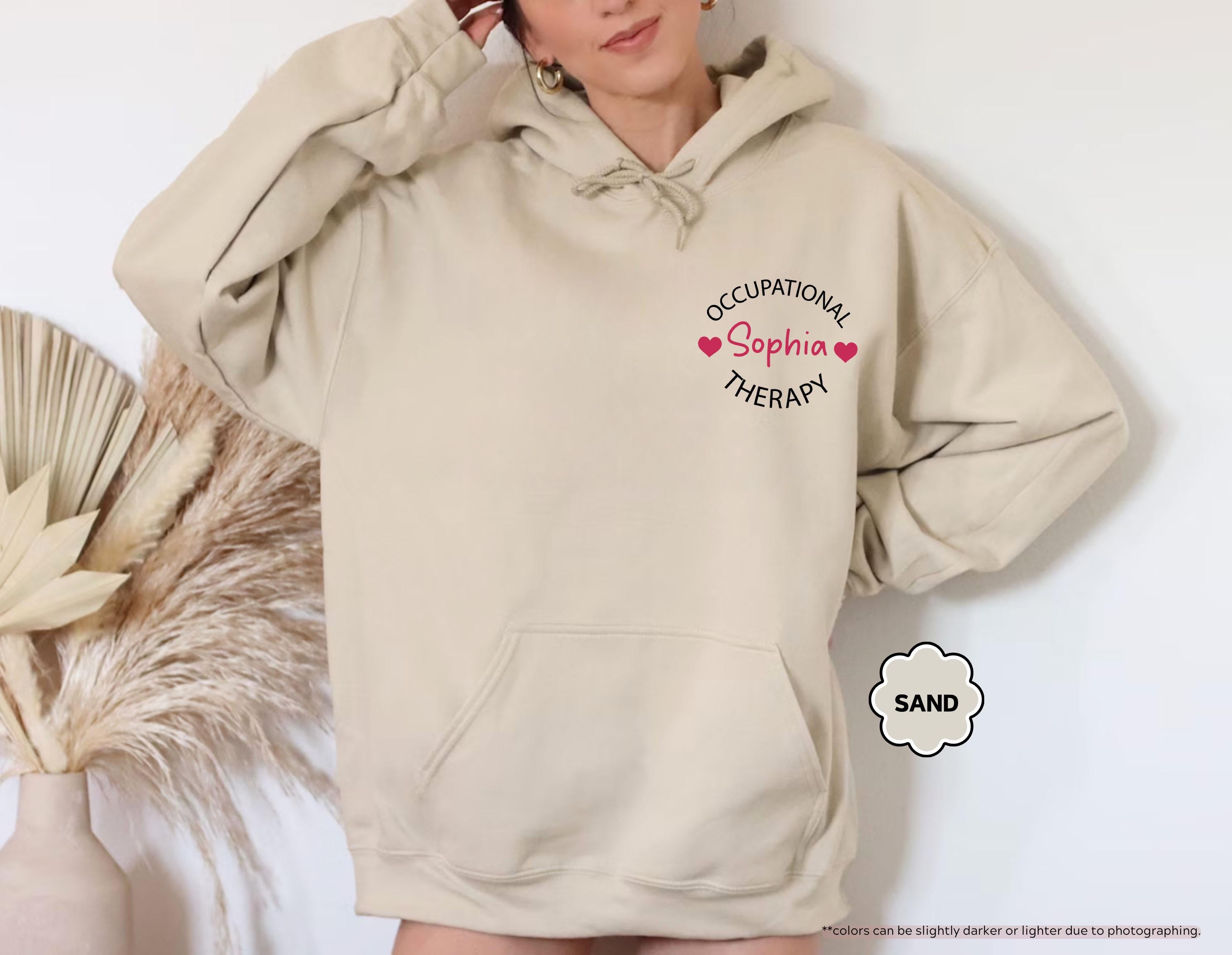 Custom Occupational Therapy Sweatshirt, Pediatric OT Hoodie with Name, Occupational Therapist Crewneck, Future OT Therapist Graduation Gift
