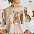 Coquette Easter Bunny Sweatshirt, Leopard Easter Bunny Hoodie, Easter Carrot Crewneck, Preppy Spring Hoodie, Easter Gift, Not Real Glitter