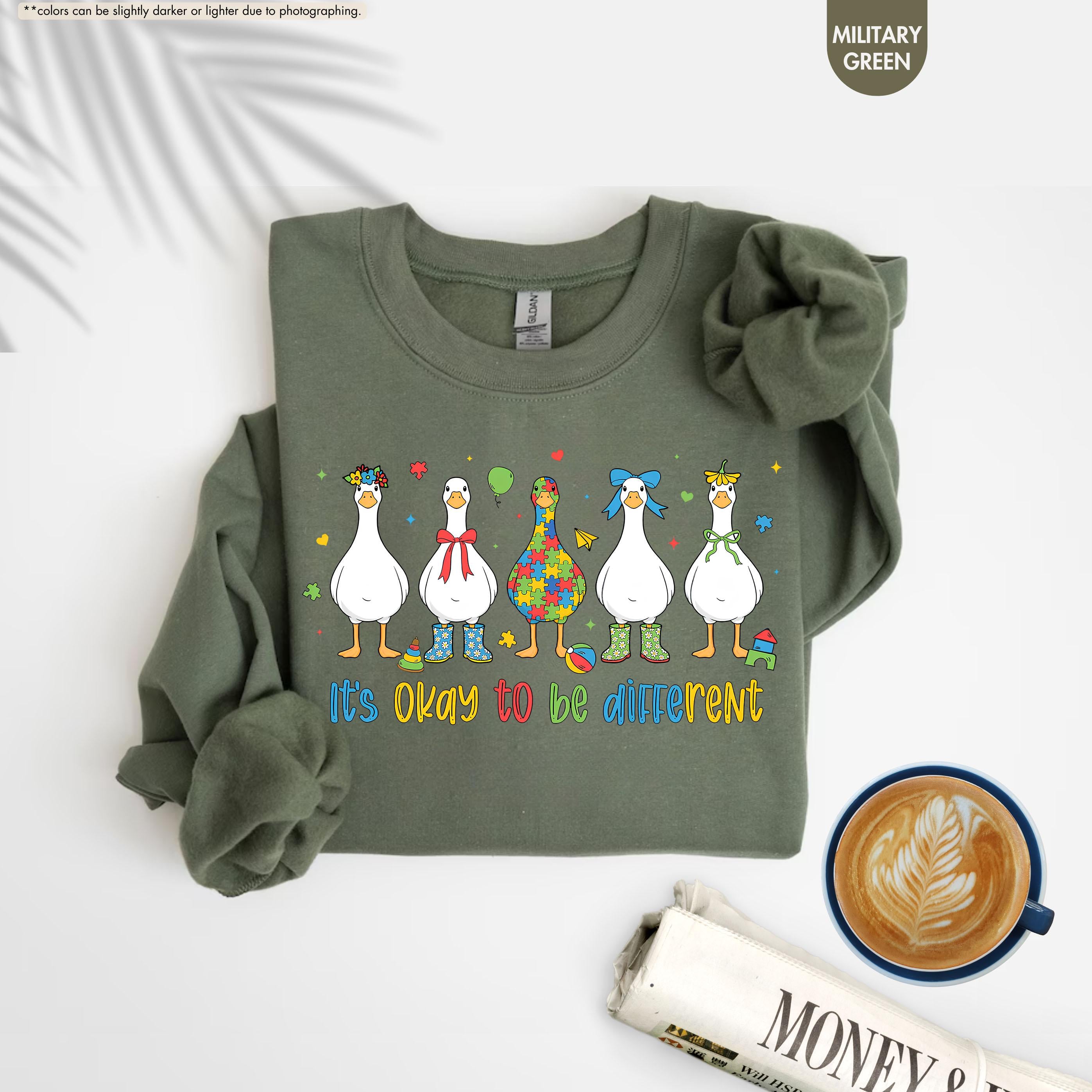 Autism Sweatshirt, It’s Ok To Be Different Sweater, Autism Mom Gift, Autism Teacher Gift, Neurodiversity Sweater, Special Education Teacher