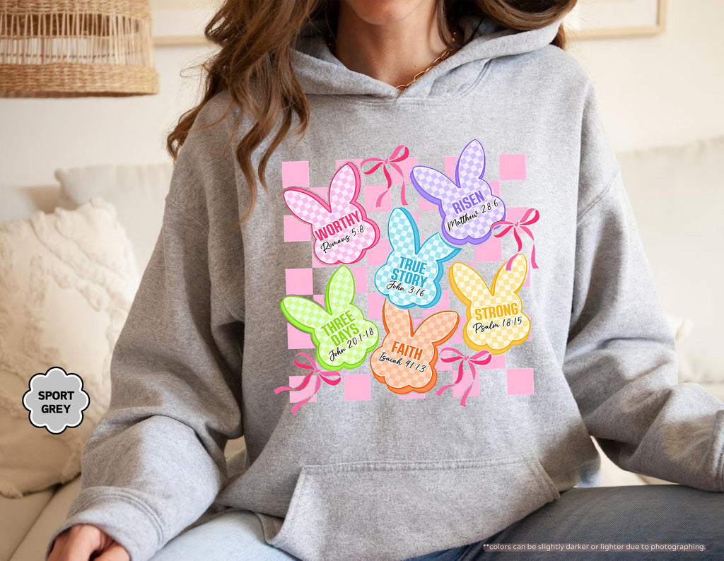 Easter Christian Sweatshirt, Easter Bunny Sweatshirt, Jesus and Bunny Sweater, Christian Gift, Easter Sunday Hoodie, Jesus Easter Sweatshirt