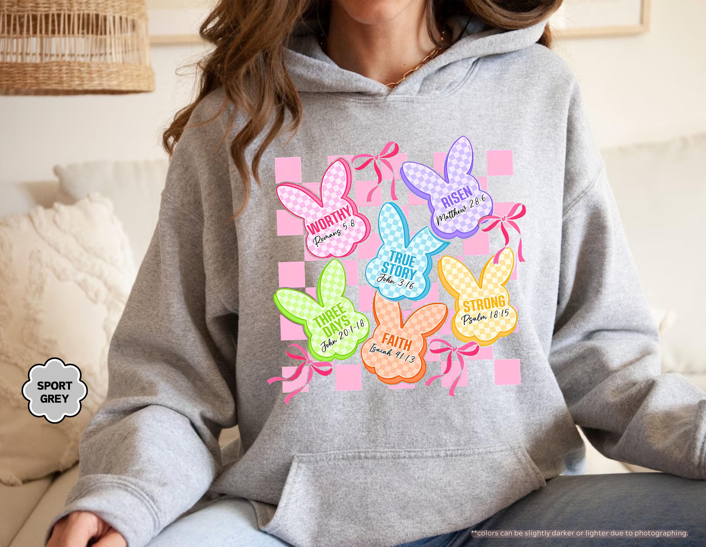 Easter Christian Sweatshirt, Easter Bunny Sweatshirt, Jesus and Bunny Sweater, Christian Gift, Easter Sunday Hoodie, Jesus Easter Sweatshirt