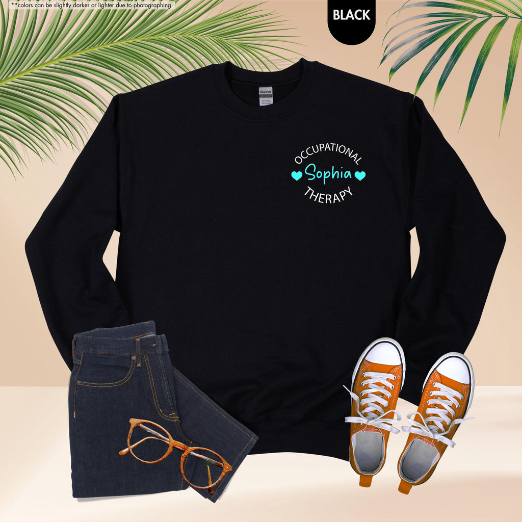 Custom Occupational Therapy Sweatshirt, Pediatric OT Hoodie with Name, Occupational Therapist Crewneck, Future OT Therapist Graduation Gift