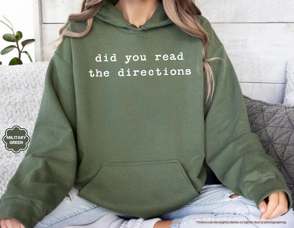 Did You Read The Directions Sweatshirt, Sarcastic Teacher Saying Hoodie, Back to School Crewneck, Teacher Humor Hoodie, Funny Teacher Gift