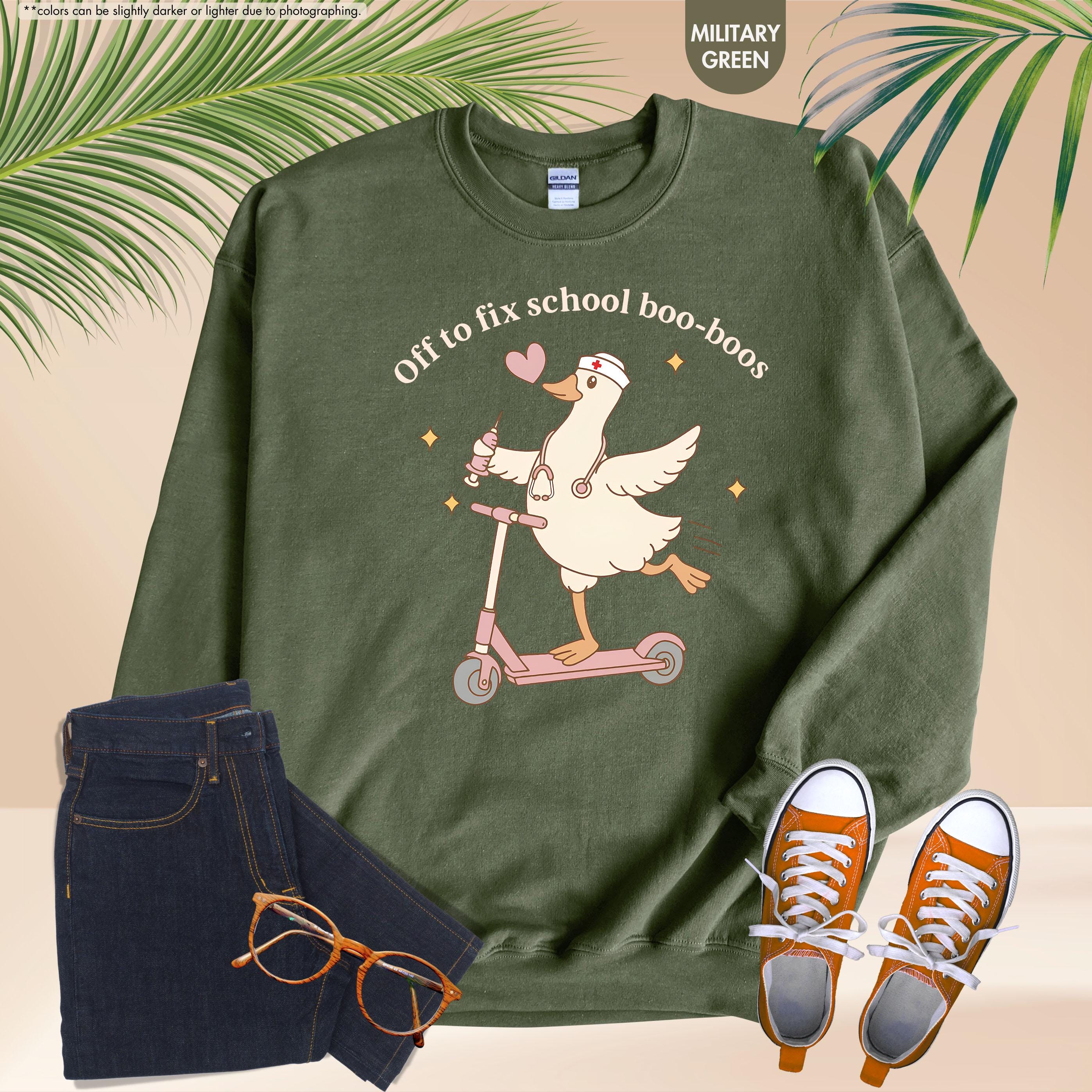 School Nurse Sweatshirt, Off To Fix School Boo-Boos Hoodie, School Nurse Gift, Pediatric Nurse Crewneck, Elementary School Nurse Sweatshirt