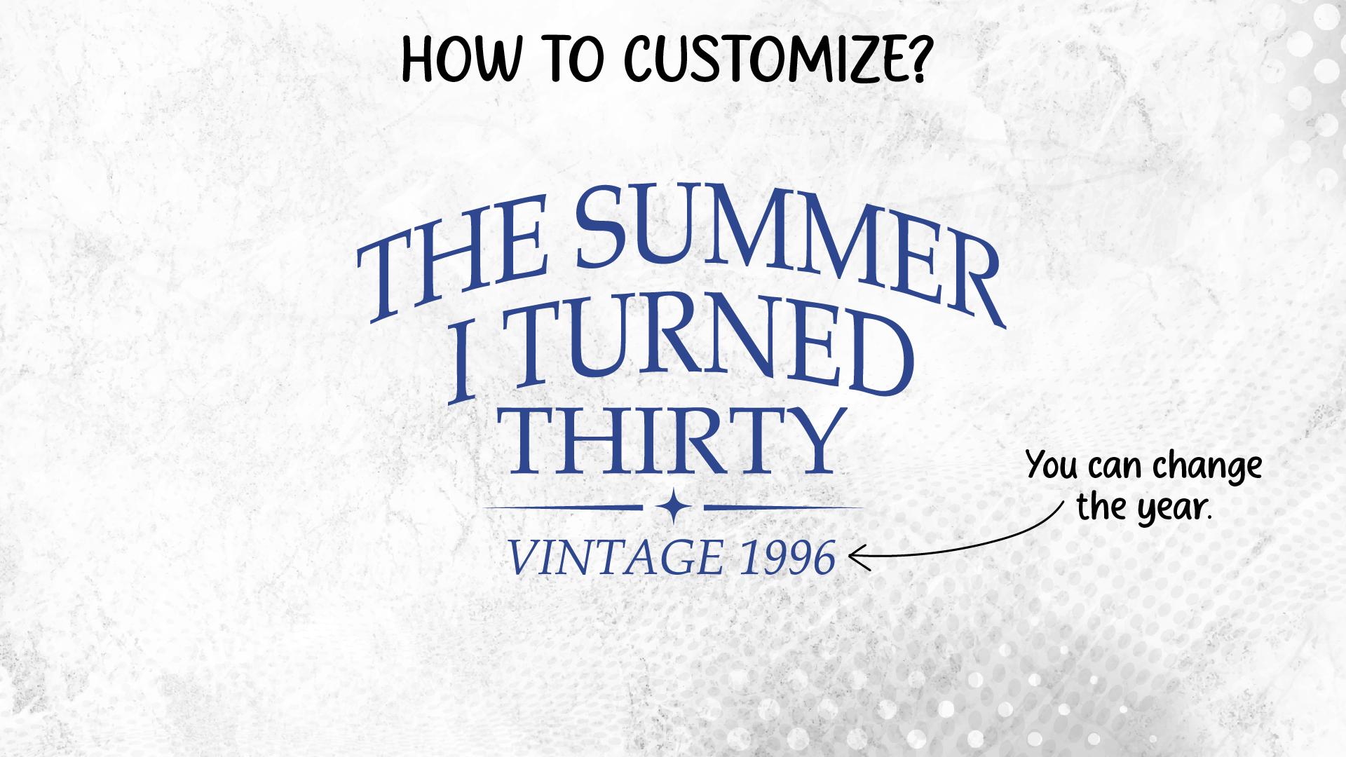 The Summer I Turned Thirty Sweatshirt, 30th Birthday Hoodie, Vintage 1996 Crewneck, 30 Year Old Birthday Sweatshirt, Dirty 30 Gift Hoodie