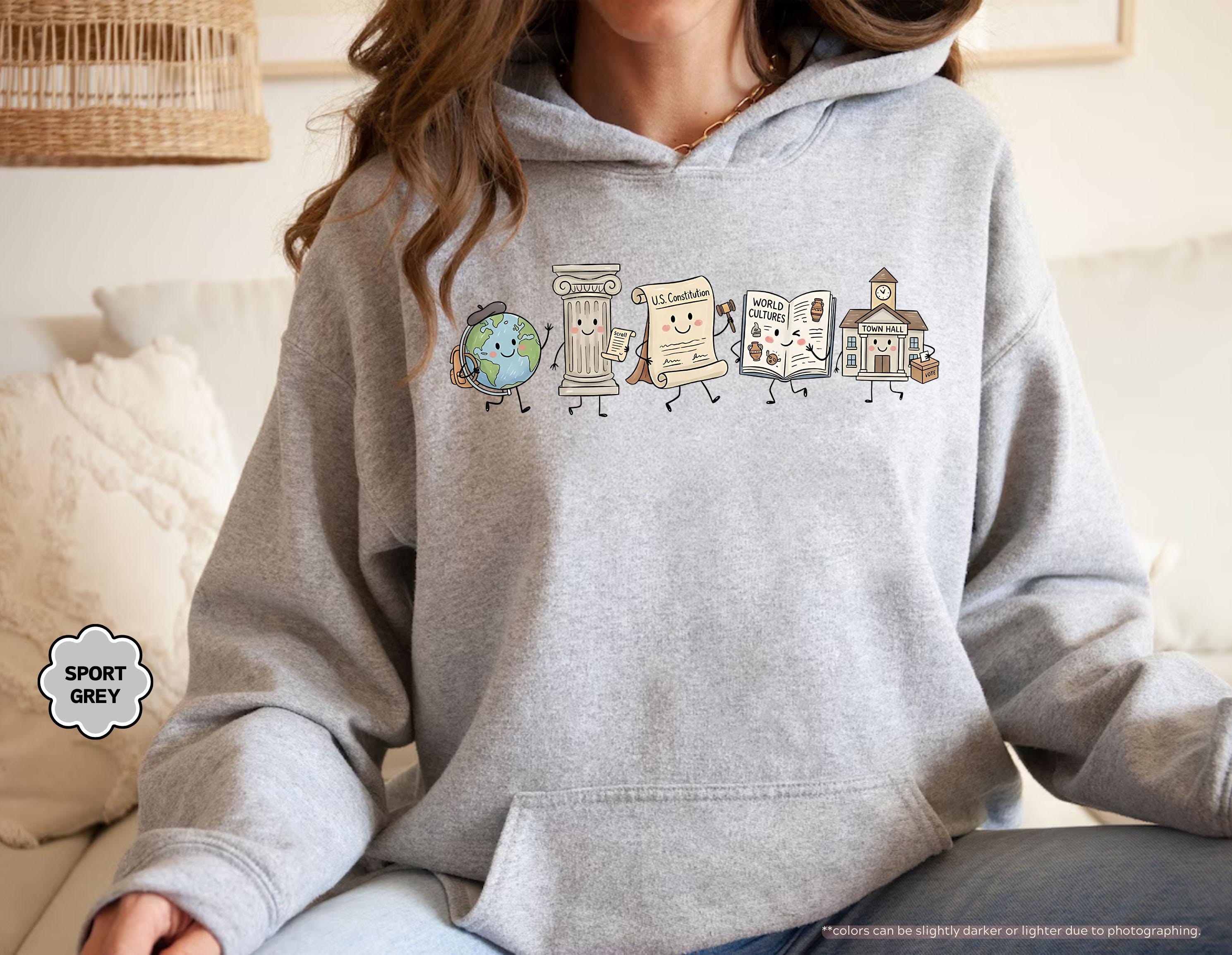 Social Studies Teacher Sweatshirt, History Teacher Hoodie, Back to School Teacher Crewneck, History Class Sweatshirt, Geography Teacher Gift