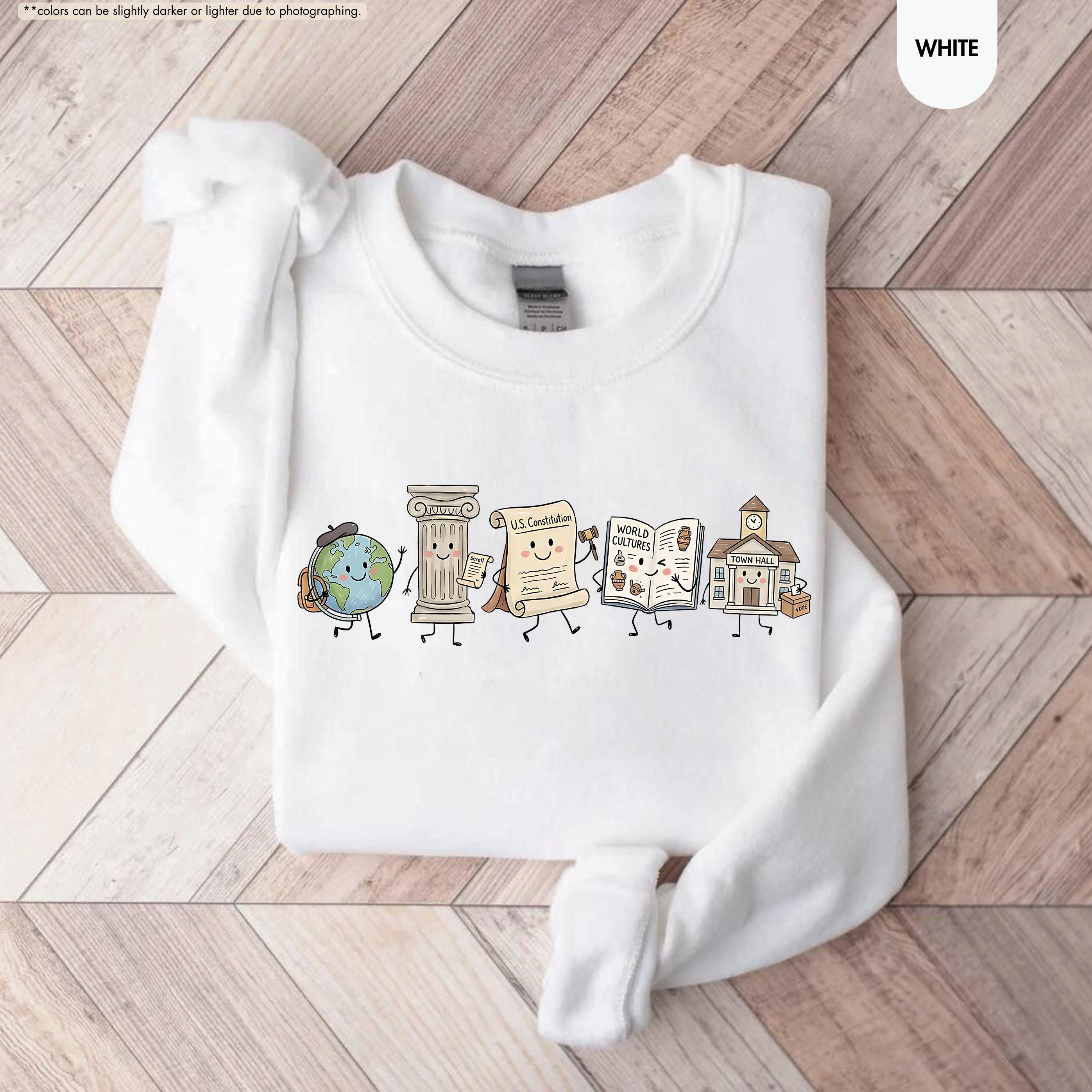 Social Studies Teacher Sweatshirt, History Teacher Hoodie, Back to School Teacher Crewneck, History Class Sweatshirt, Geography Teacher Gift