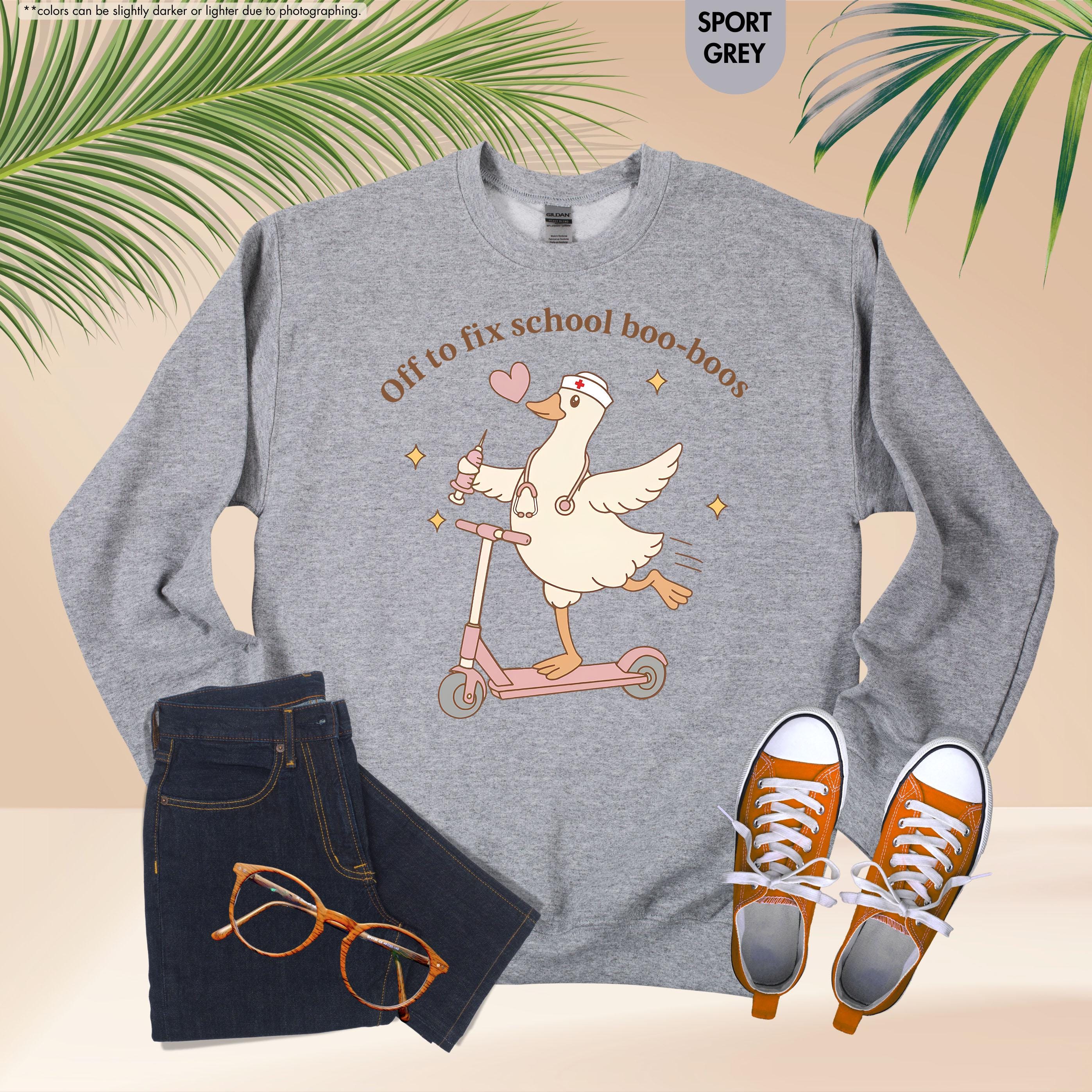 School Nurse Sweatshirt, Off To Fix School Boo-Boos Hoodie, School Nurse Gift, Pediatric Nurse Crewneck, Elementary School Nurse Sweatshirt
