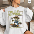 Funny Frog Gardening Hoodie, I Bury Things Maybe People Sweatshirt, Plant Lover Gift, Sarcastic Garden Crewneck, Humorous Gardening Hoodie