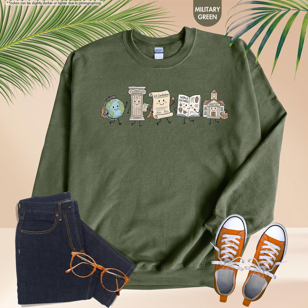 Social Studies Teacher Sweatshirt, History Teacher Hoodie, Back to School Teacher Crewneck, History Class Sweatshirt, Geography Teacher Gift