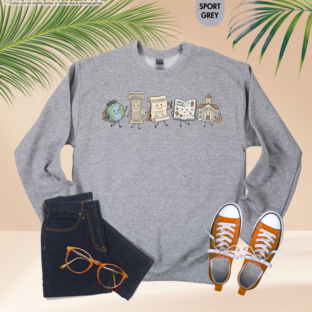 Social Studies Teacher Sweatshirt, History Teacher Hoodie, Back to School Teacher Crewneck, History Class Sweatshirt, Geography Teacher Gift